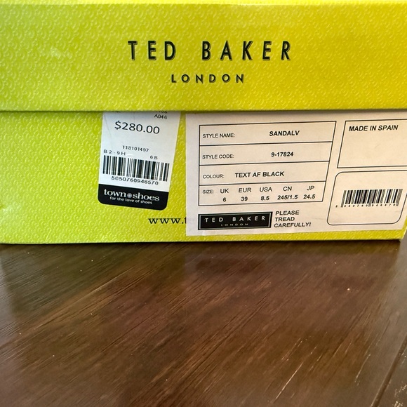 Ted Baker London Elira Velvet Bow Heeled Sandals Black – Size 39 - Picture 5 of 5